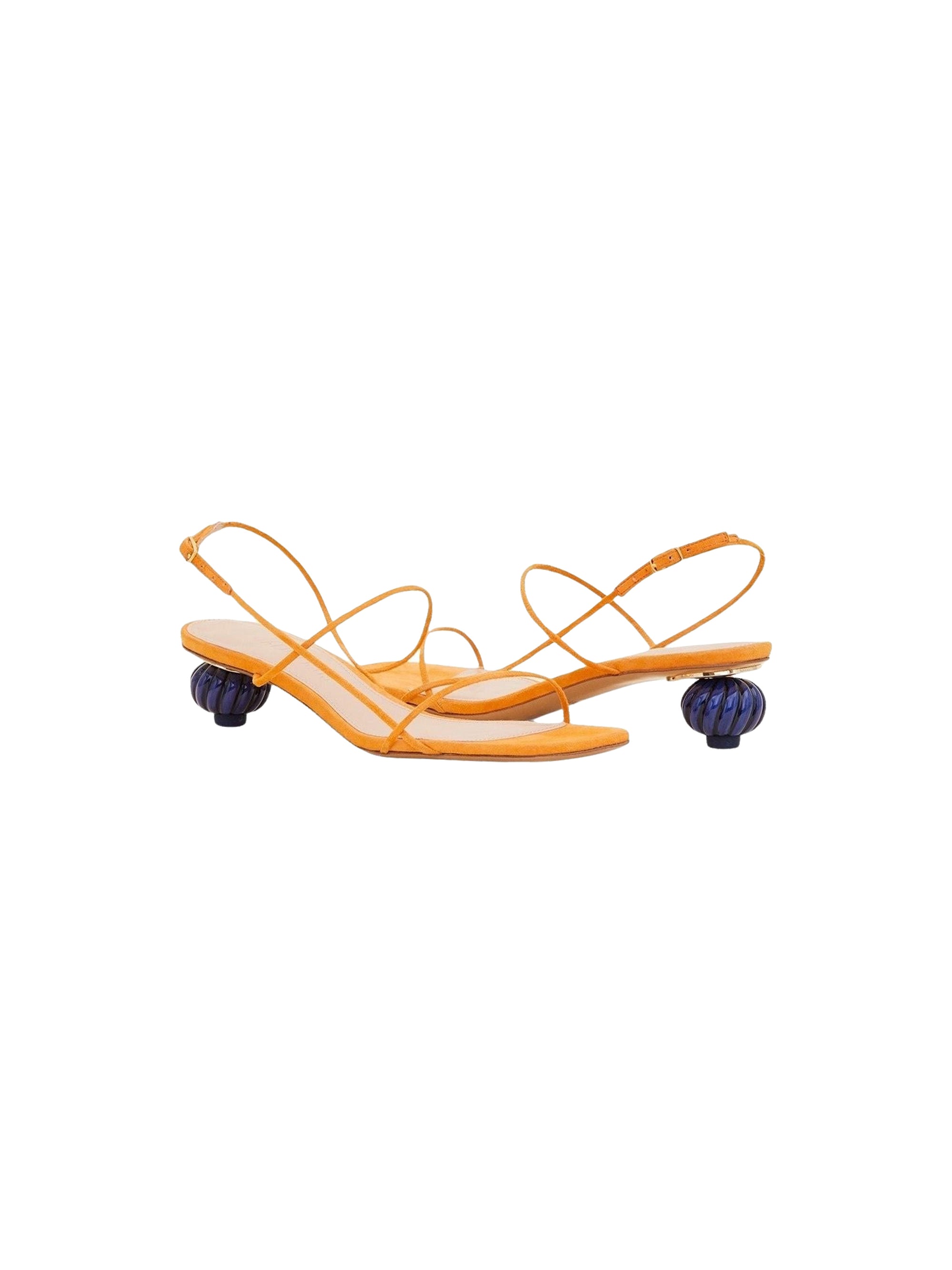 Sandales Manosque en cuir - Orange