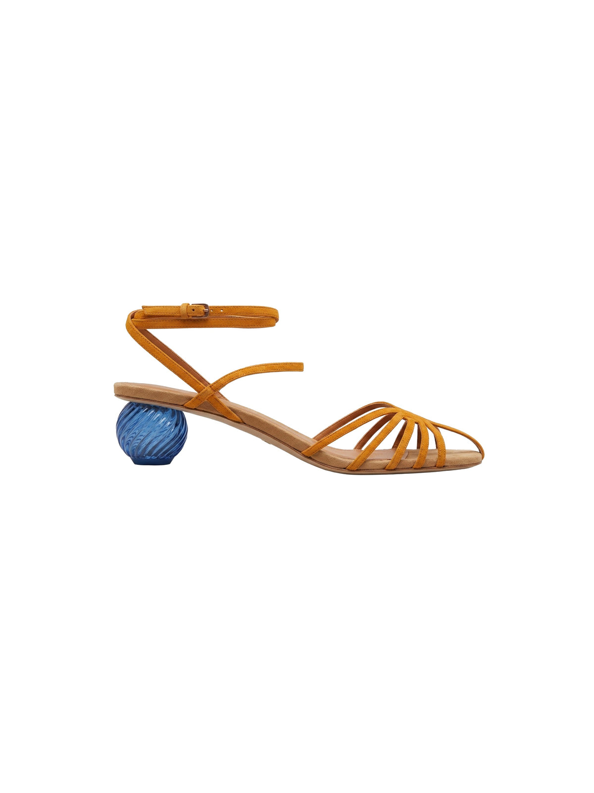 Sandales Manosque en cuir - Orange