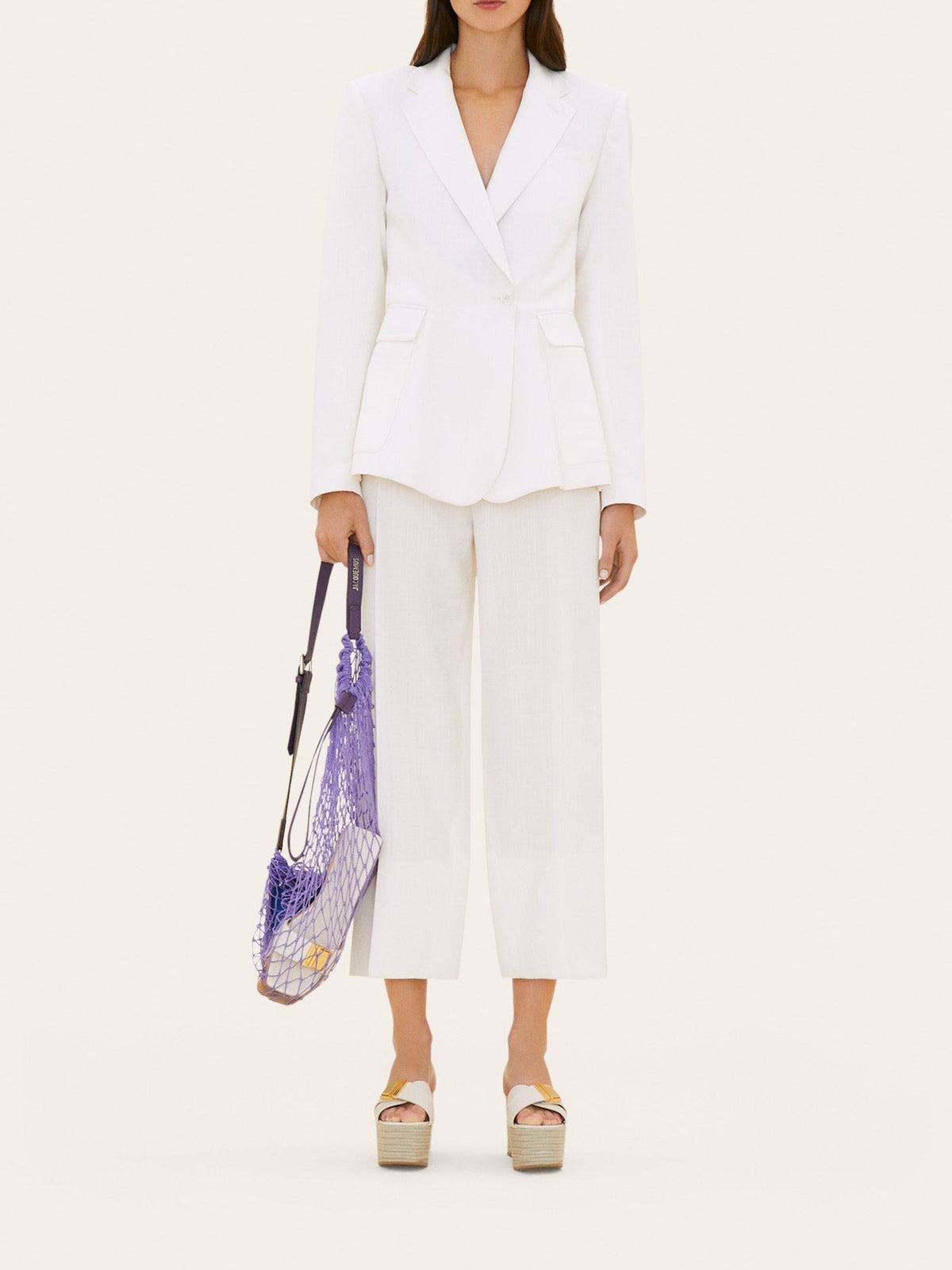 220€ / 2 sold //4 QTY / ST50%   Blazer Qui Vole en soie mélangée - Ivory