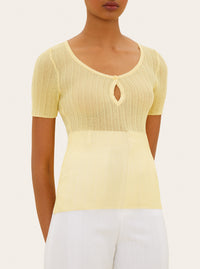 Haut en maille Loiza - Yellow