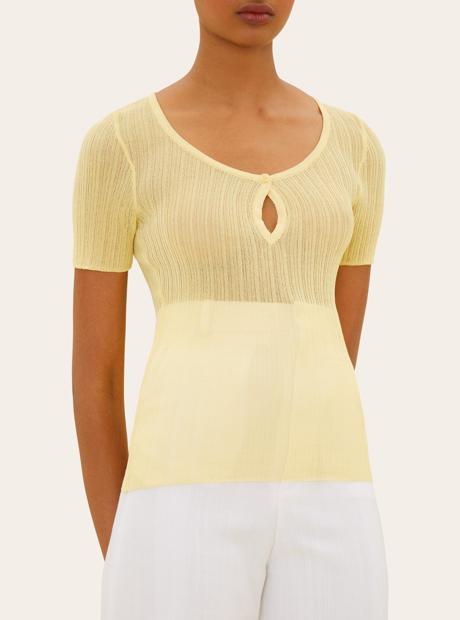 Haut en maille Loiza - Yellow