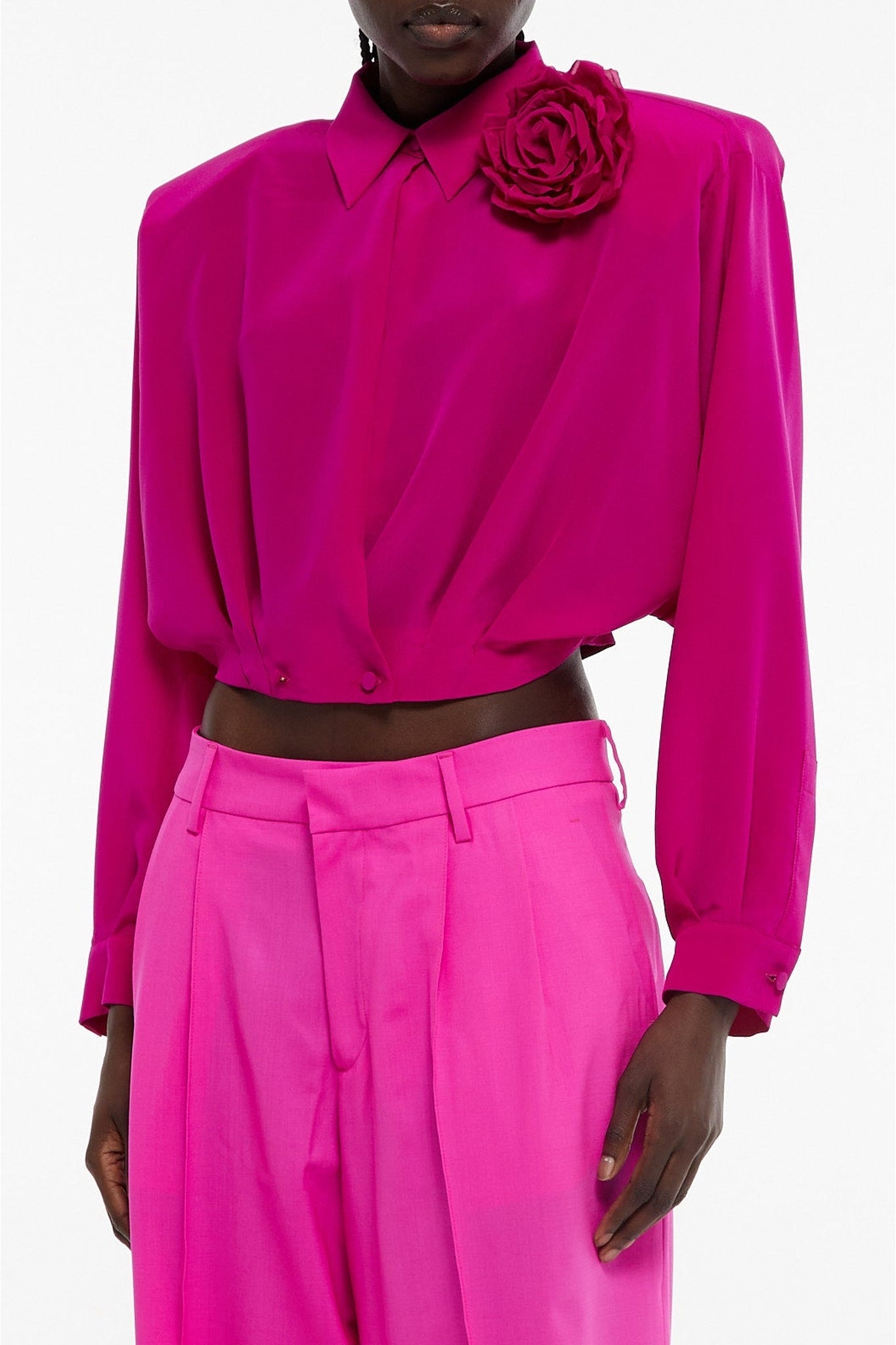 Rose // Silk cdc shirt