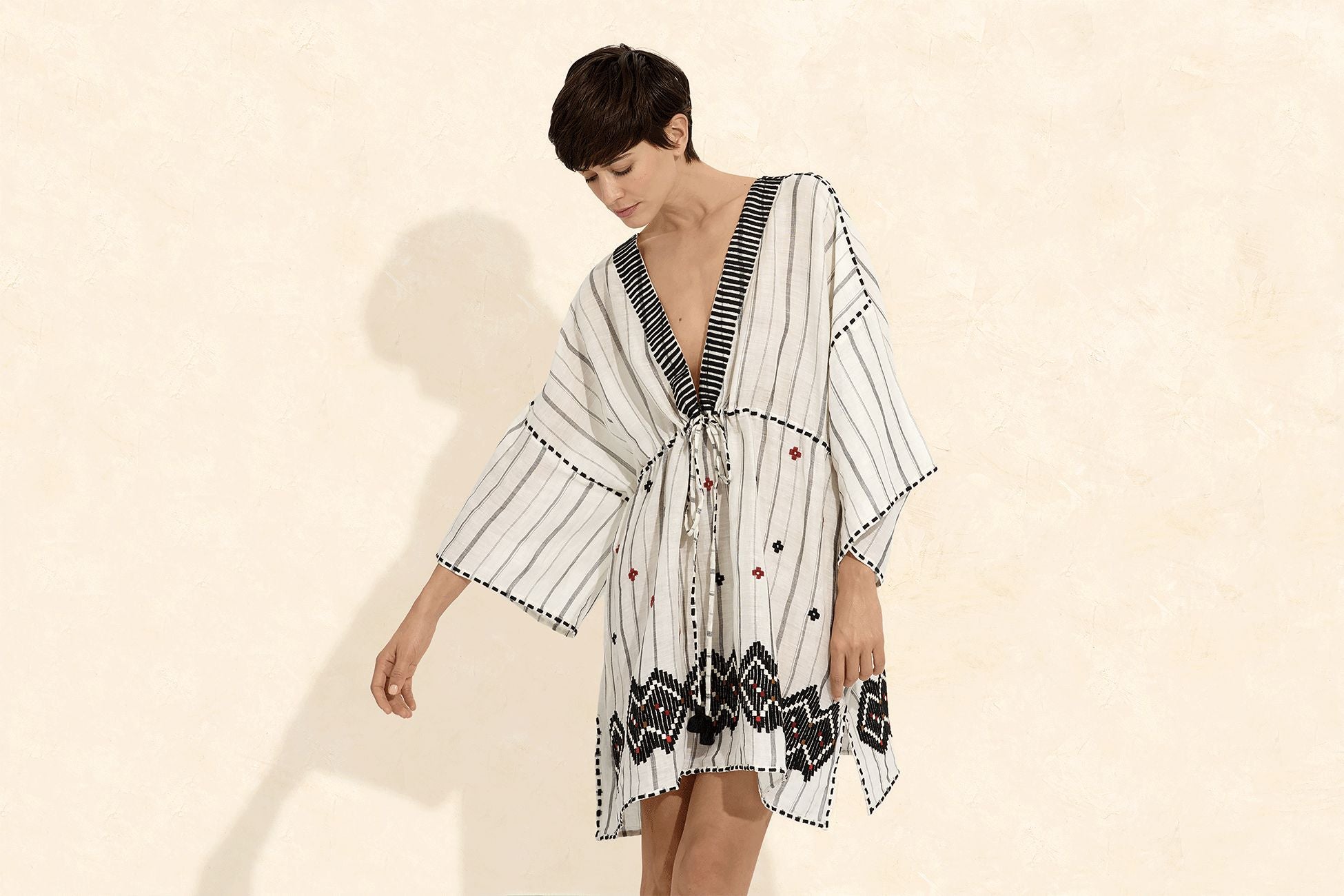 BLANC BRIGITTA CAFTAN