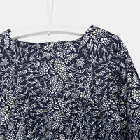 0 QTY / MARINE/MULTICO PAP TUNIQUE / BLOUSE AUNERINE