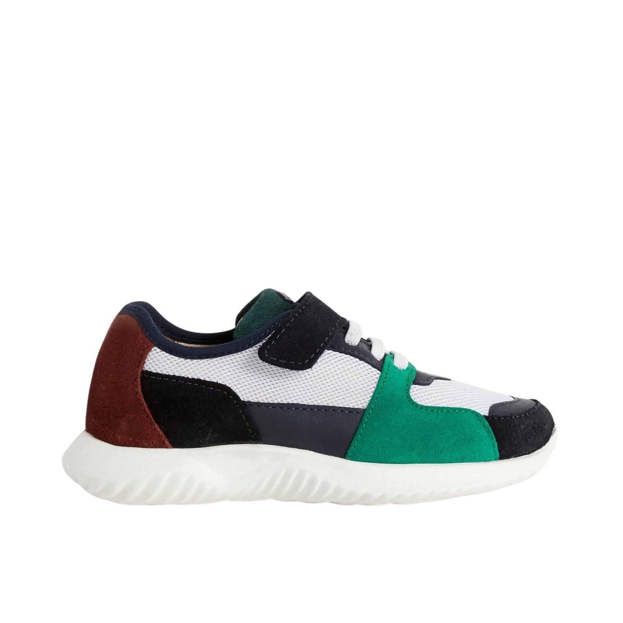Leather Eclair trainers - White & Green
