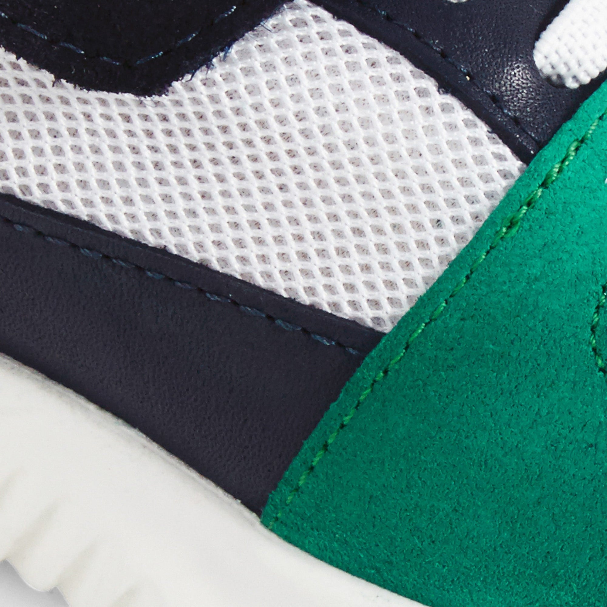Leather Eclair trainers - White & Green