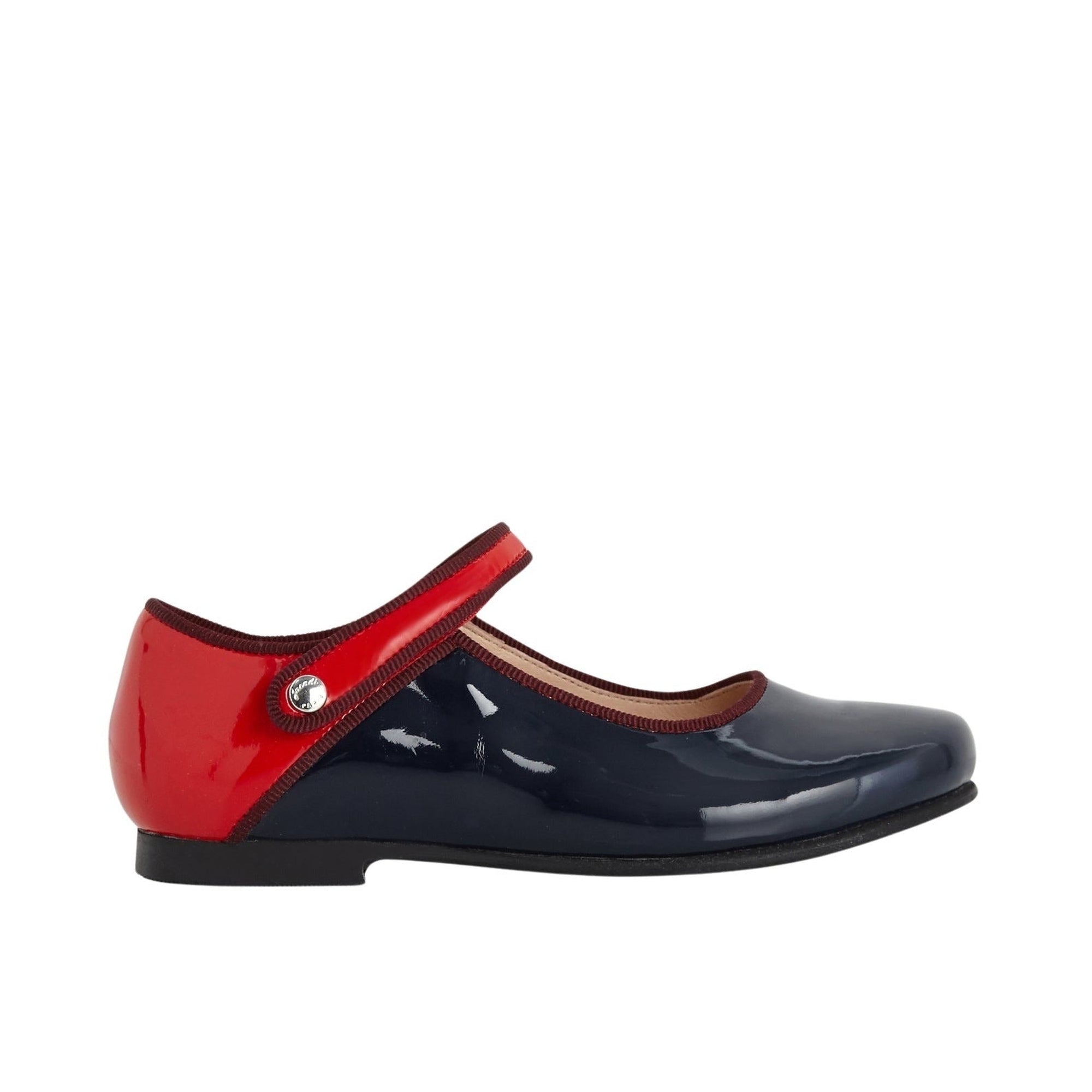 3 QTY / MARINE/ROUGE CHAUSSURES CUIR DANELLE VERNIS