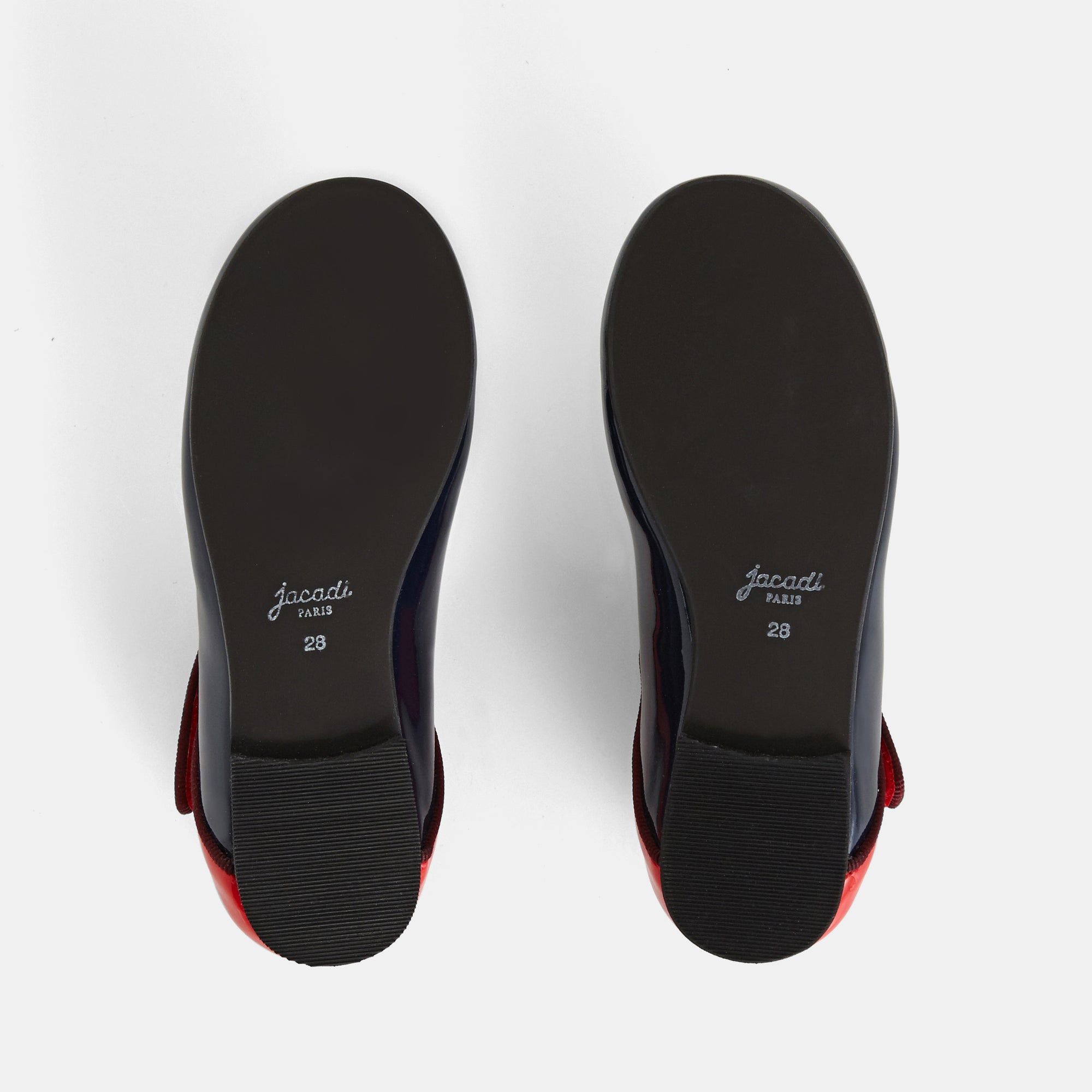 3 QTY / MARINE/ROUGE CHAUSSURES CUIR DANELLE VERNIS