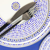 Assiette à dessert Villa Toscana en porcelaine - Indigo