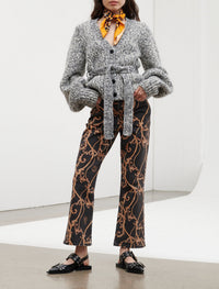 Pantalon croppé Betzy en denim - Black