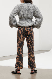 Pantalon croppé Betzy en denim - Black