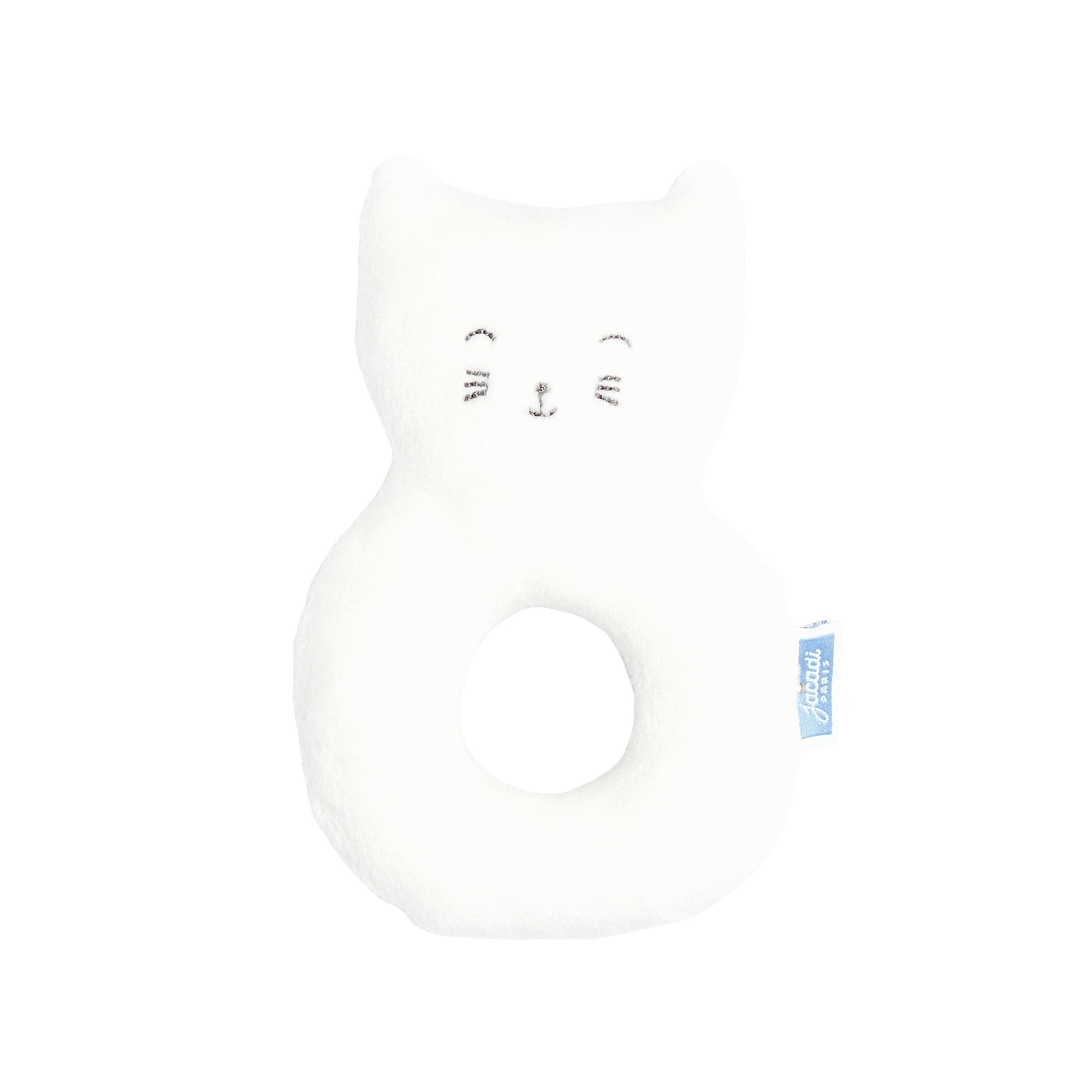 136 QTY / BLANC/MULTICO PUERICULTURE JOUETS HOCHET CHAT LIBERTY PETIT PARIS