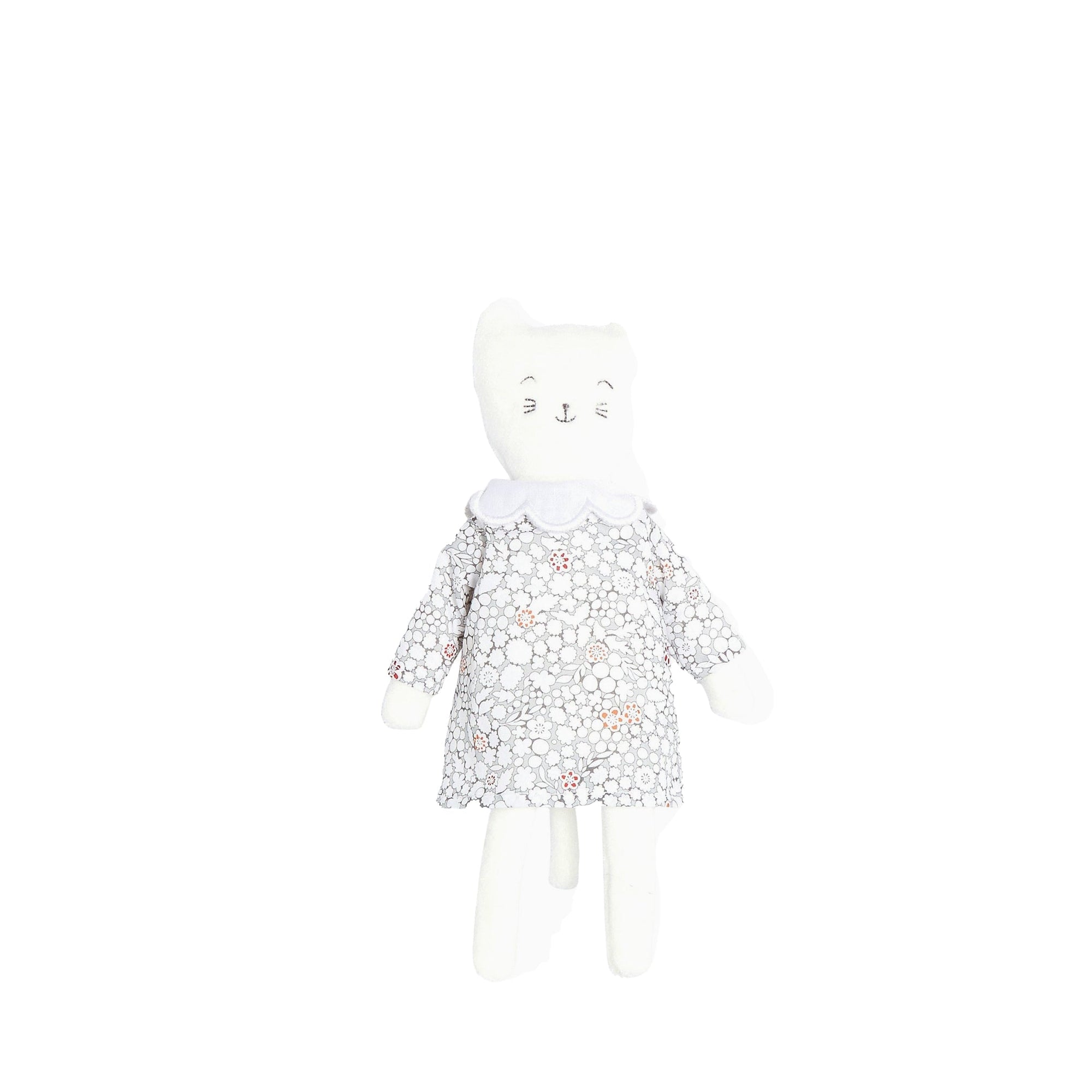 BLANC/MULTICO PELUCHE CHAT PM LIBERTY PETIT PARIS