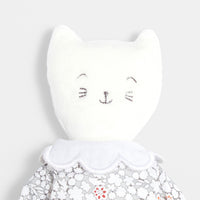 BLANC/MULTICO PELUCHE CHAT PM LIBERTY PETIT PARIS