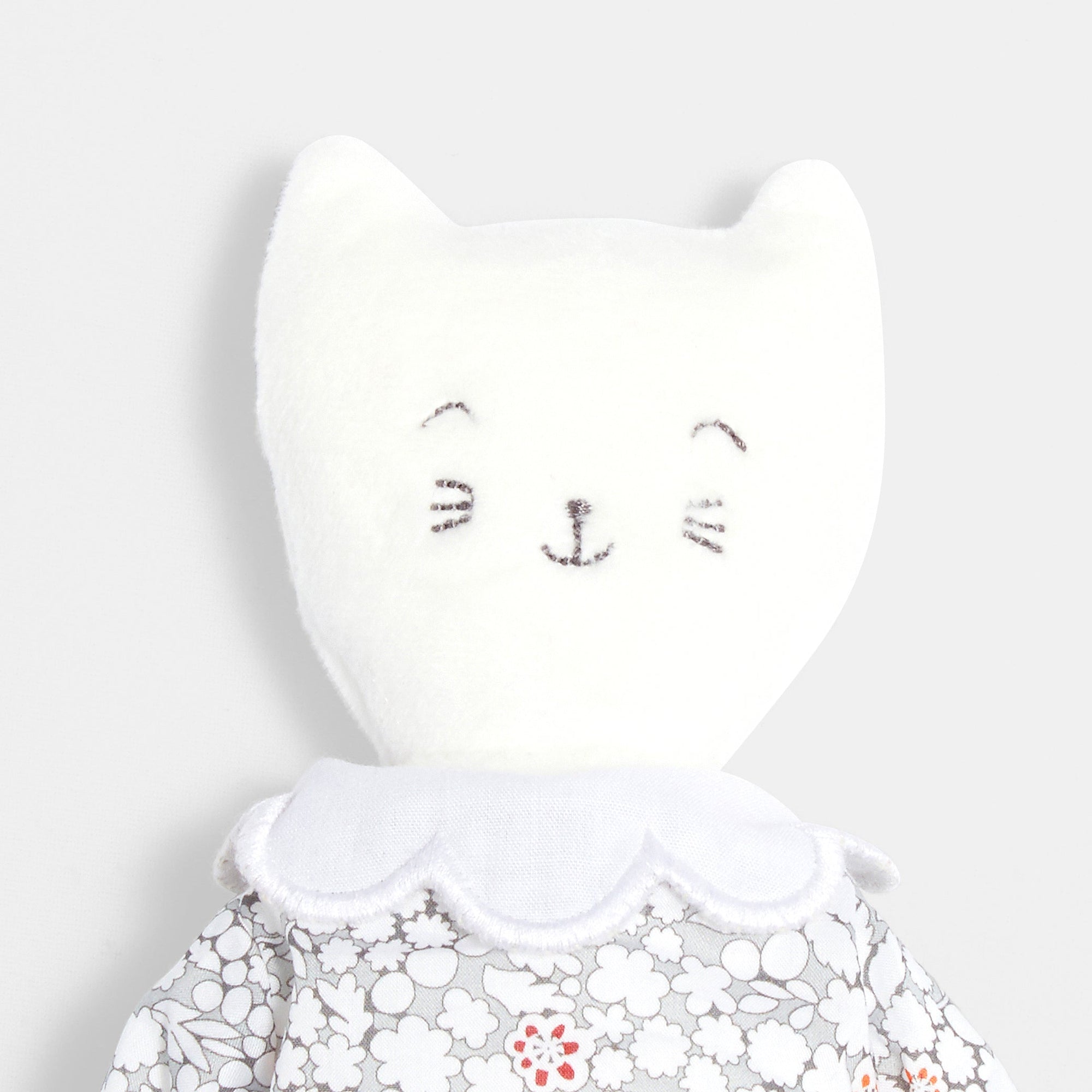 BLANC/MULTICO PELUCHE CHAT PM LIBERTY PETIT PARIS