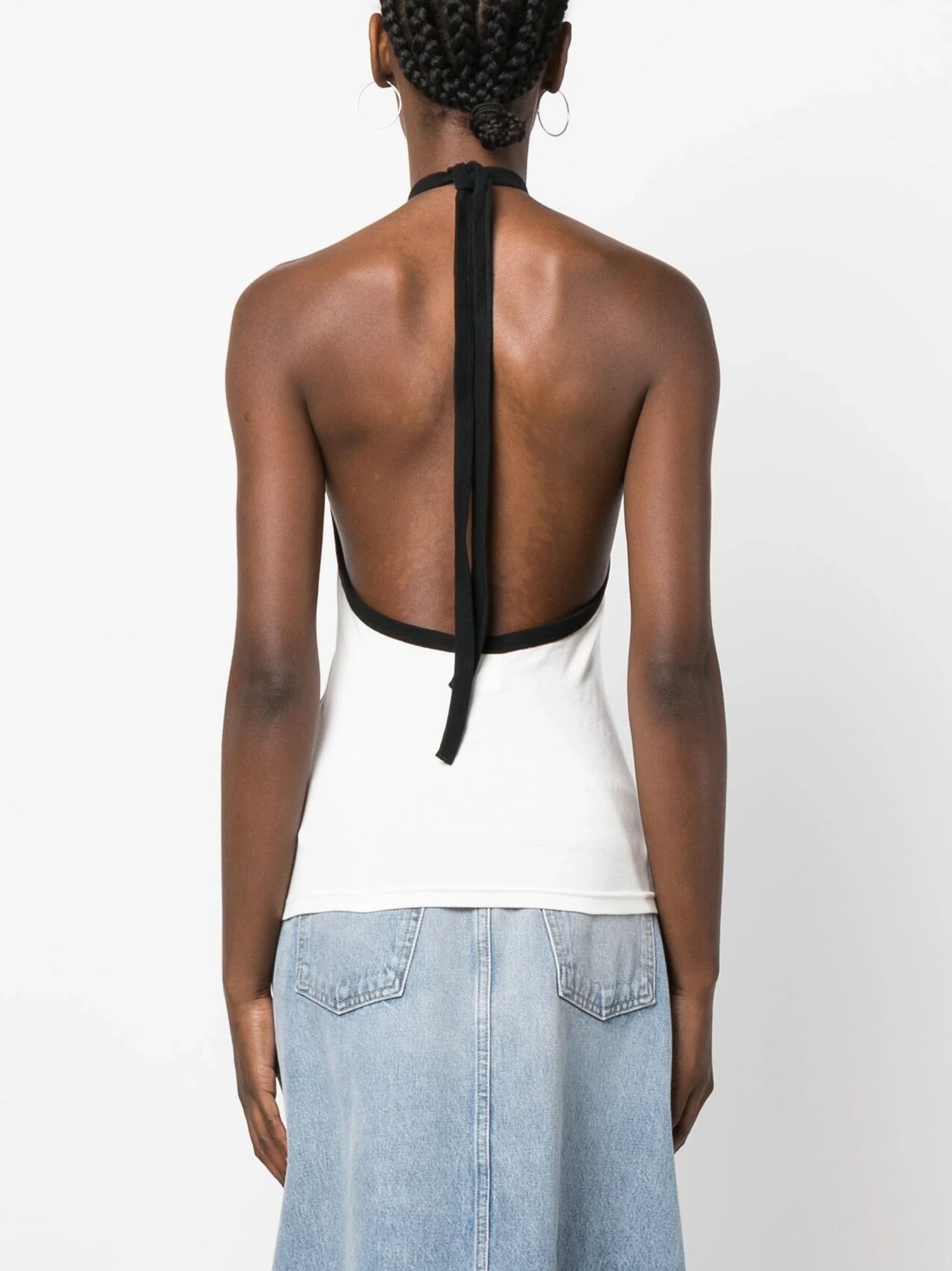 4pcs RELIQUAT 75€ / Top chocker contraste - Heritage white & Black