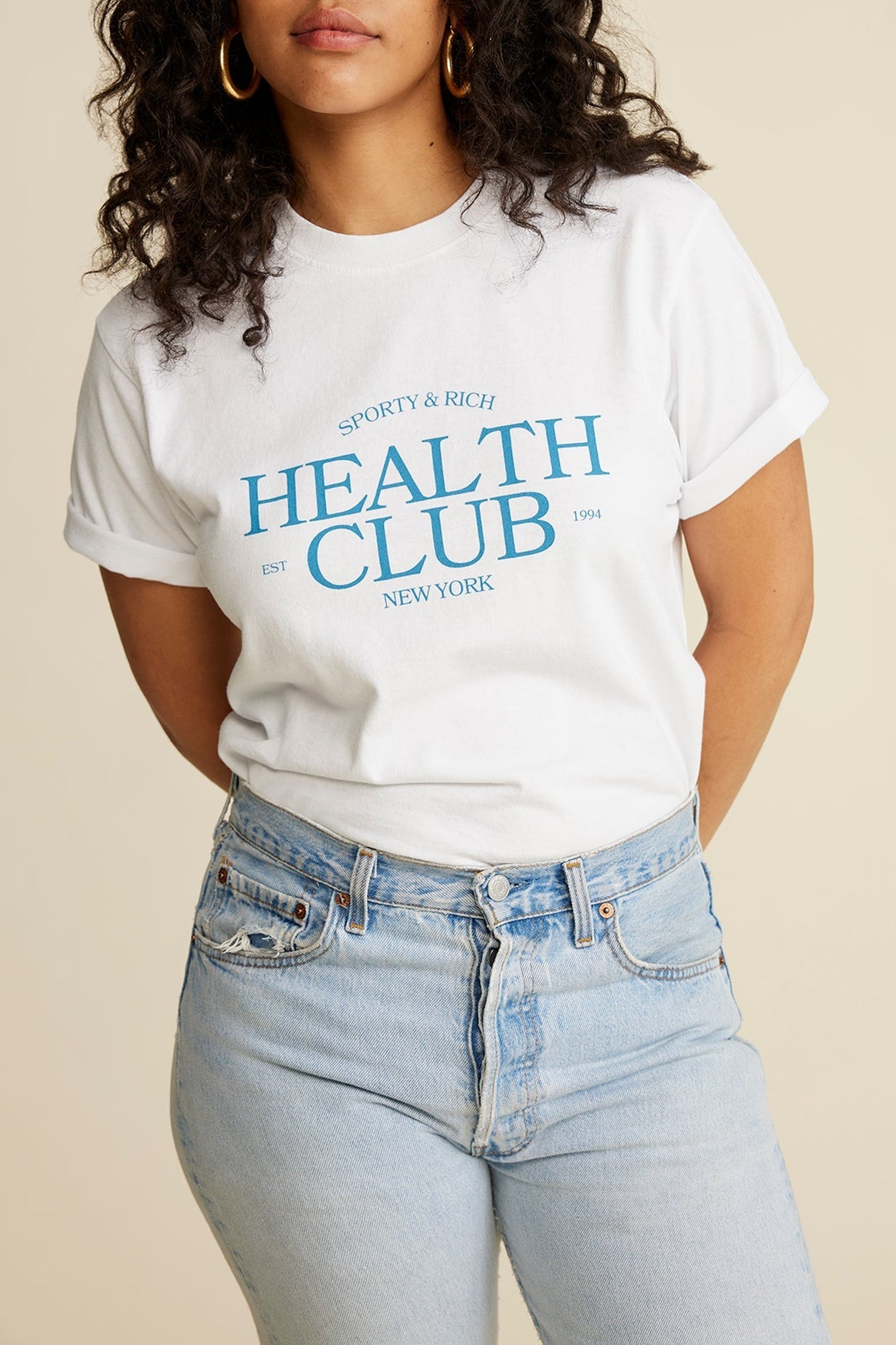 T-shirt Healrh Club imprimé - White