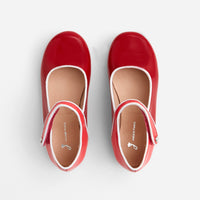 6 QTY / BORDEAUX/ROSE CHAUSSURES CUIR DANELLE CUIR VERNIS