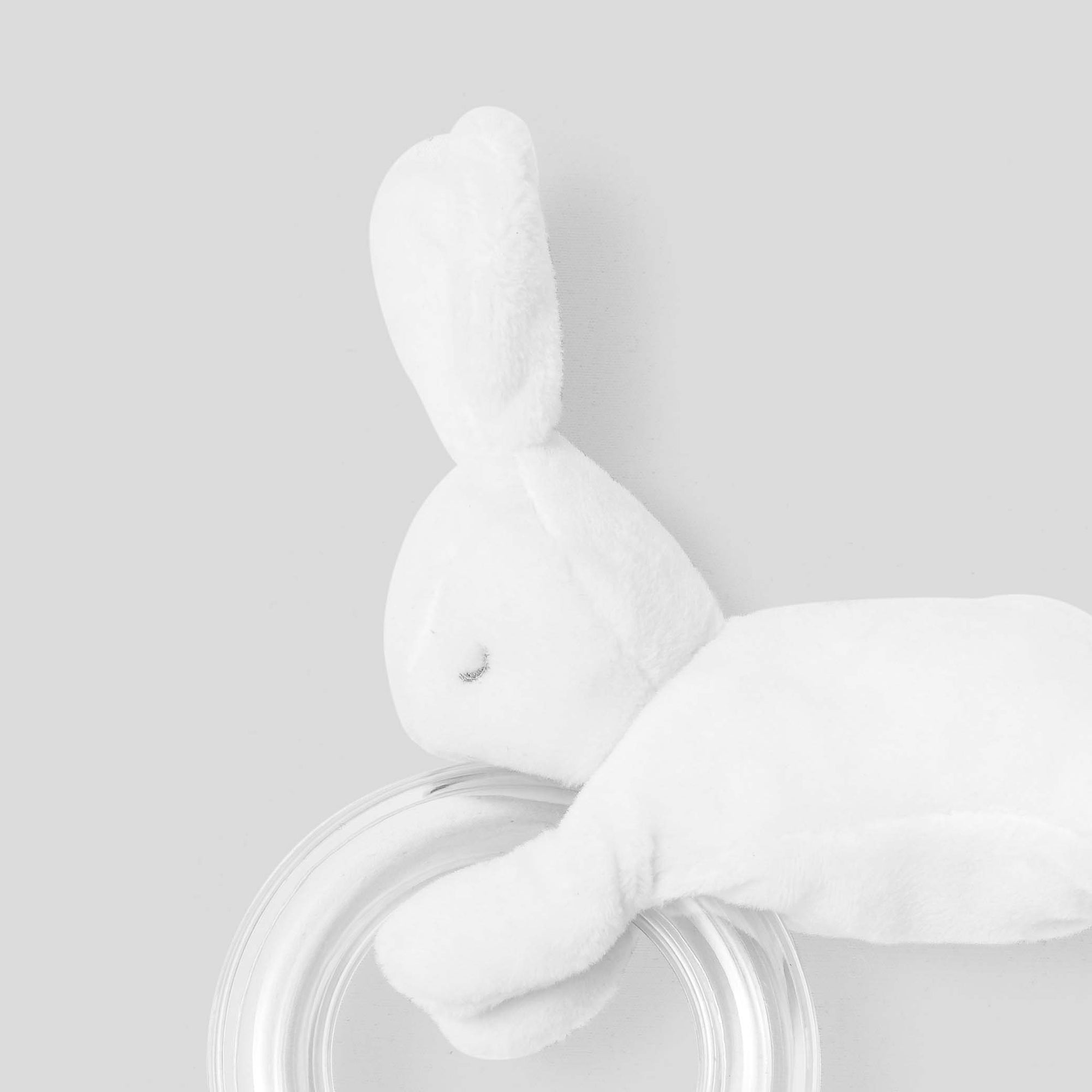 0 QTY / BLANC/BLEU PUERICULTURE JOUETS HOCHET ESSENTIEL LAPIN