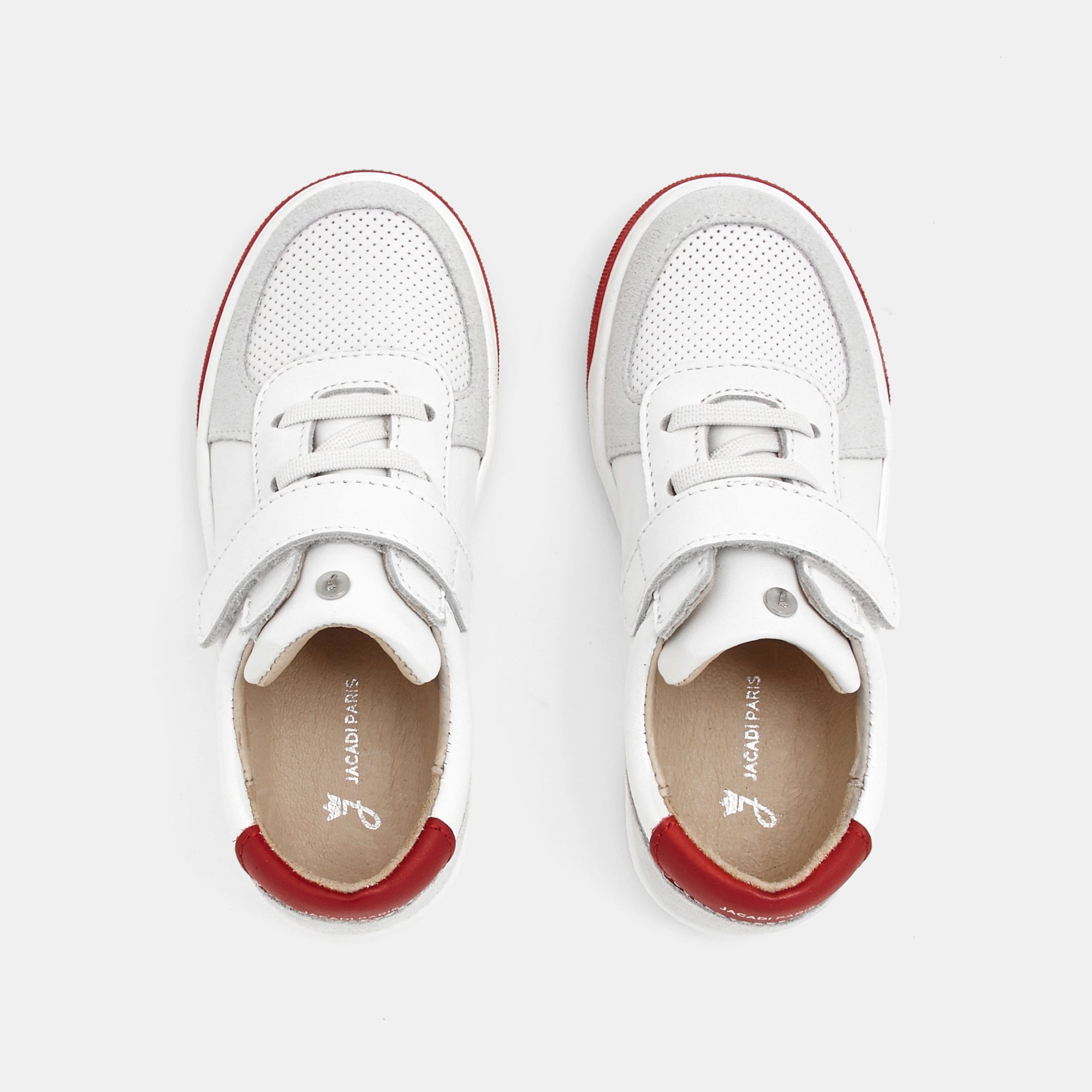 1 QTY / BLANC/ROUGE CHAUSSURES CUIR DONOVAN