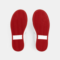 1 QTY / BLANC/ROUGE CHAUSSURES CUIR DONOVAN