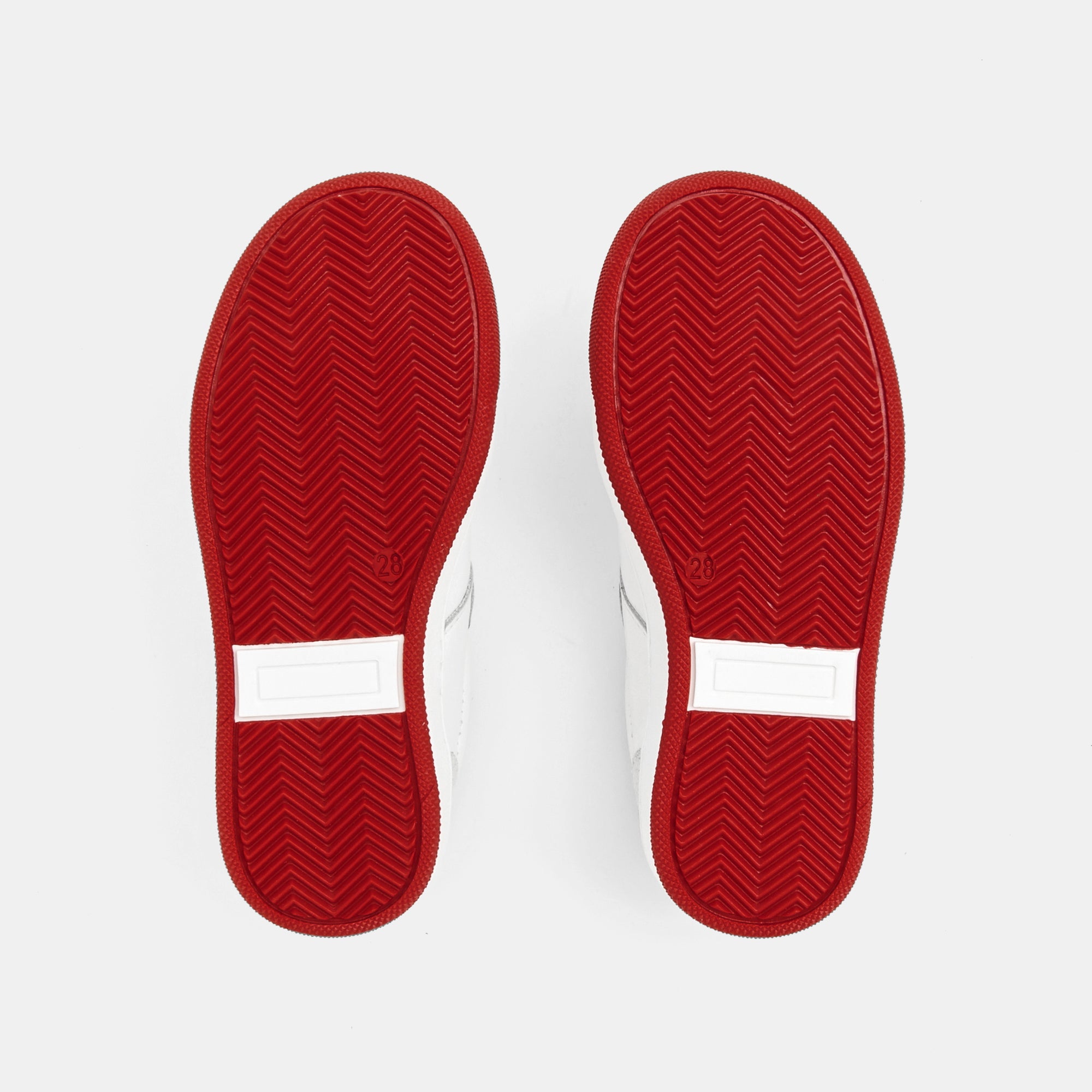 1 QTY / BLANC/ROUGE CHAUSSURES CUIR DONOVAN