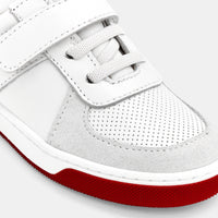 1 QTY / BLANC/ROUGE CHAUSSURES CUIR DONOVAN