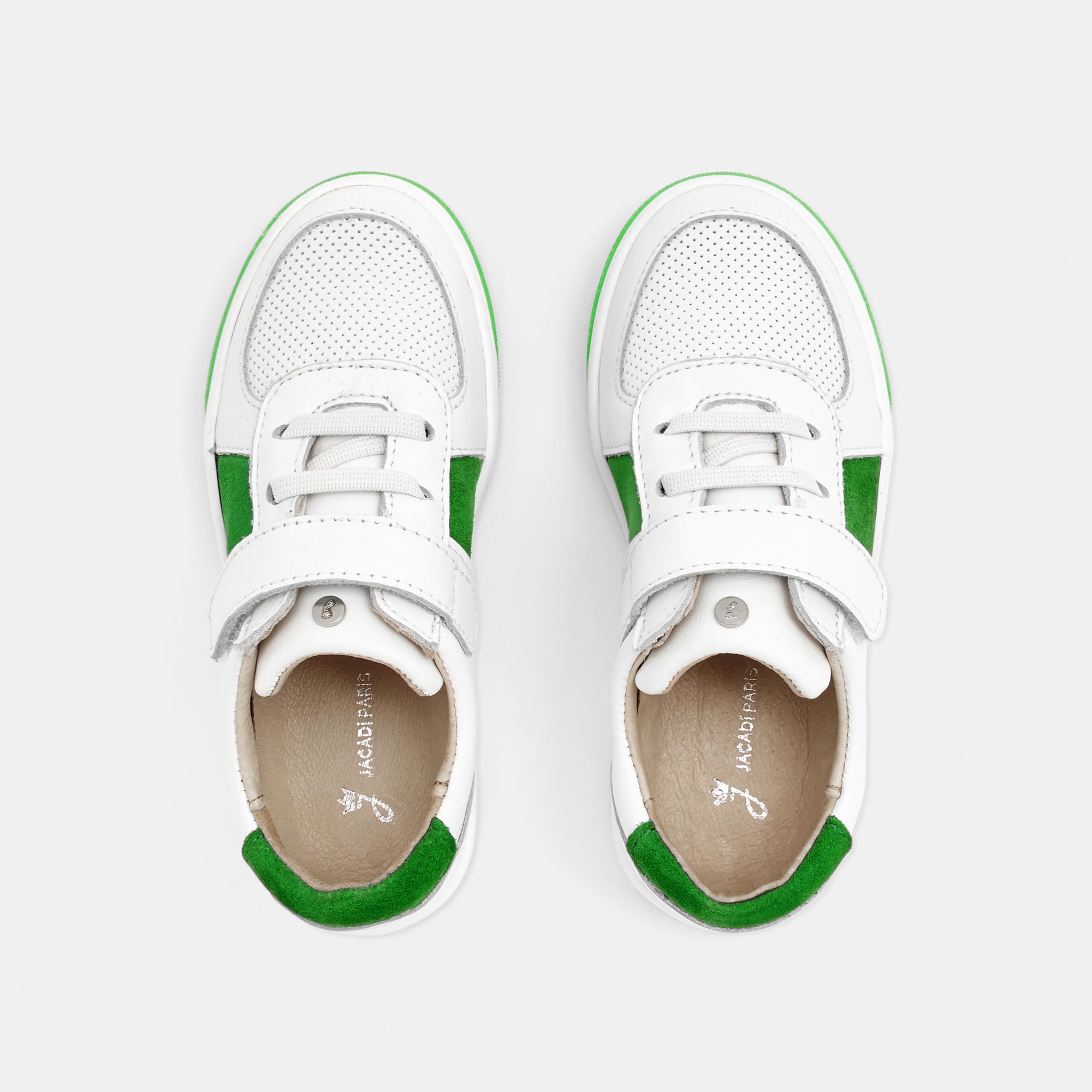 0 QTY / BLANC/VERT CHAUSSURES CUIR DONOVAN
