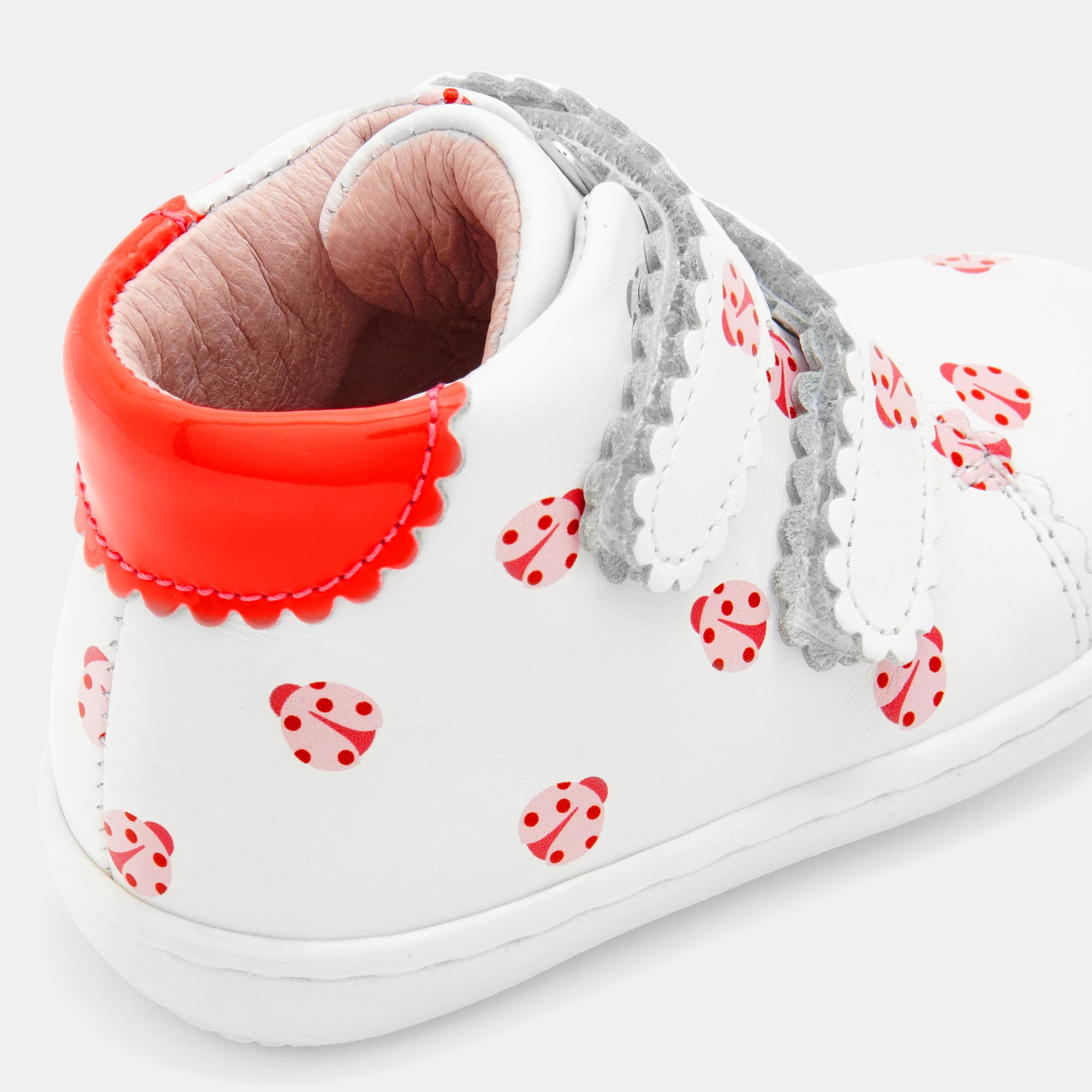 1 QTY / BLANC/MULTICO CHAUSSURES CUIR DONNA
