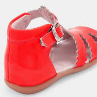 55 QTY / ROSE FLUO CHAUSSURES CUIR DUNE VERNIS