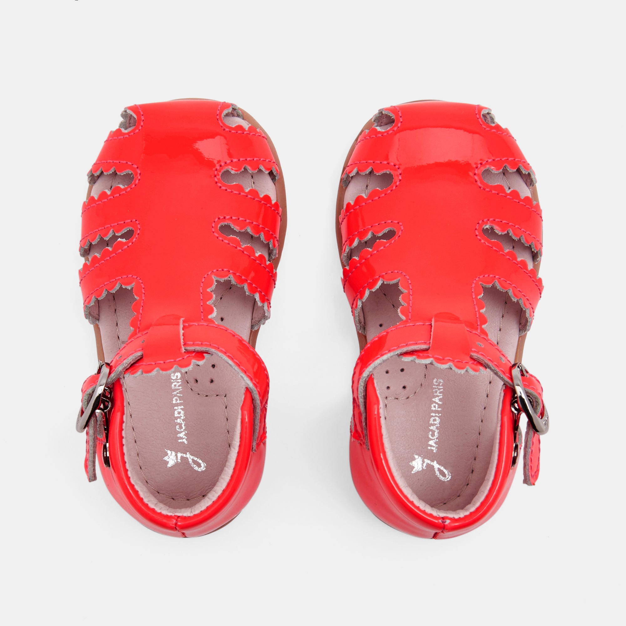 55 QTY / ROSE FLUO CHAUSSURES CUIR DUNE VERNIS