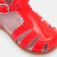 55 QTY / ROSE FLUO CHAUSSURES CUIR DUNE VERNIS