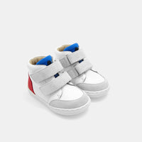 7 QTY / BLANC/MULTICO CHAUSSURES CUIR DOUGLAS