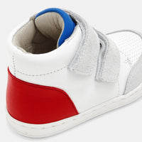 7 QTY / BLANC/MULTICO CHAUSSURES CUIR DOUGLAS