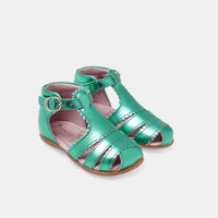 14 QTY / BLEU TURQUOISE CHAUSSURES CUIR DINETTE
