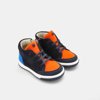 2 QTY / MARINE/ORANGE CHAUSSURES CUIR EUGENE