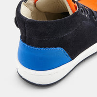 2 QTY / MARINE/ORANGE CHAUSSURES CUIR EUGENE