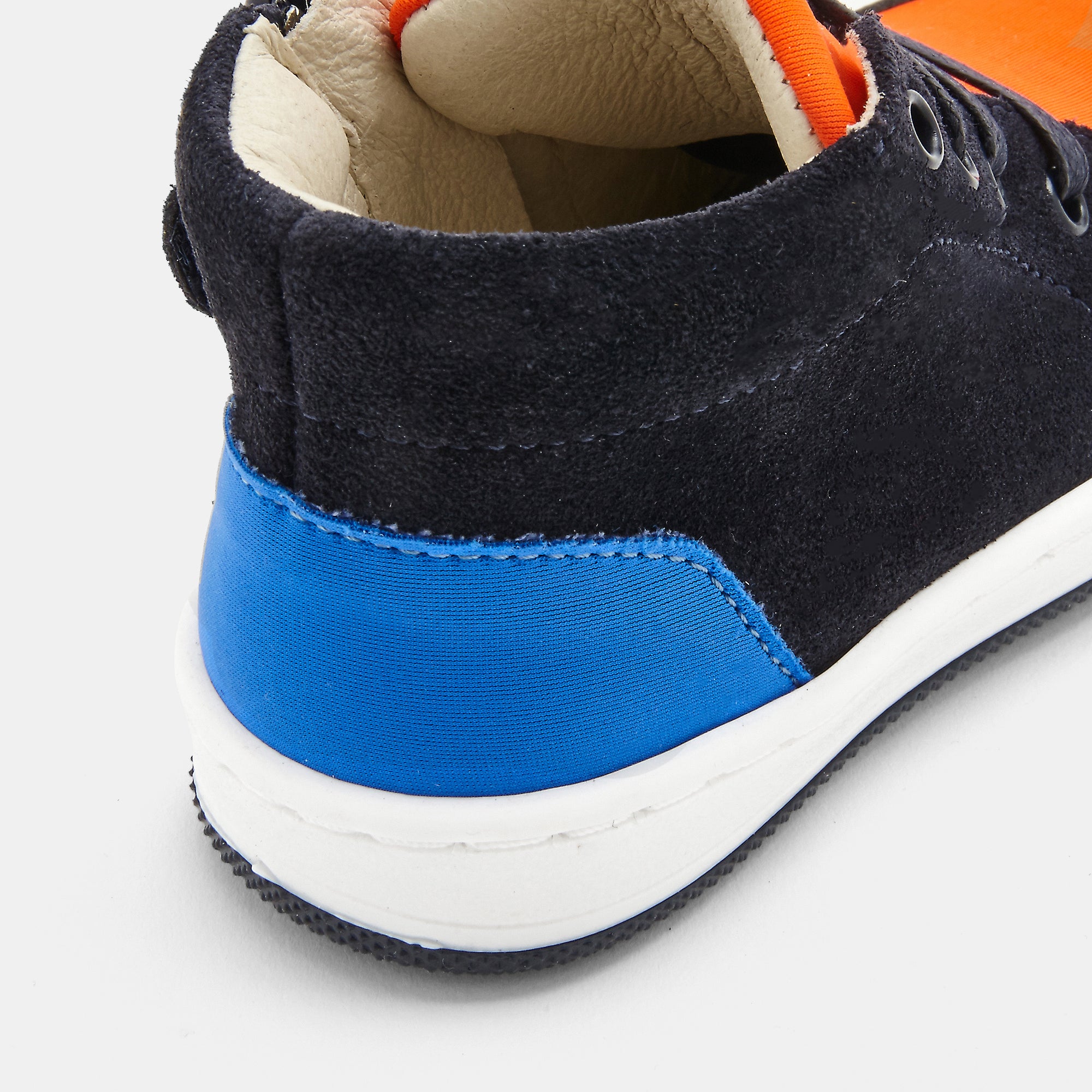 2 QTY / MARINE/ORANGE CHAUSSURES CUIR EUGENE