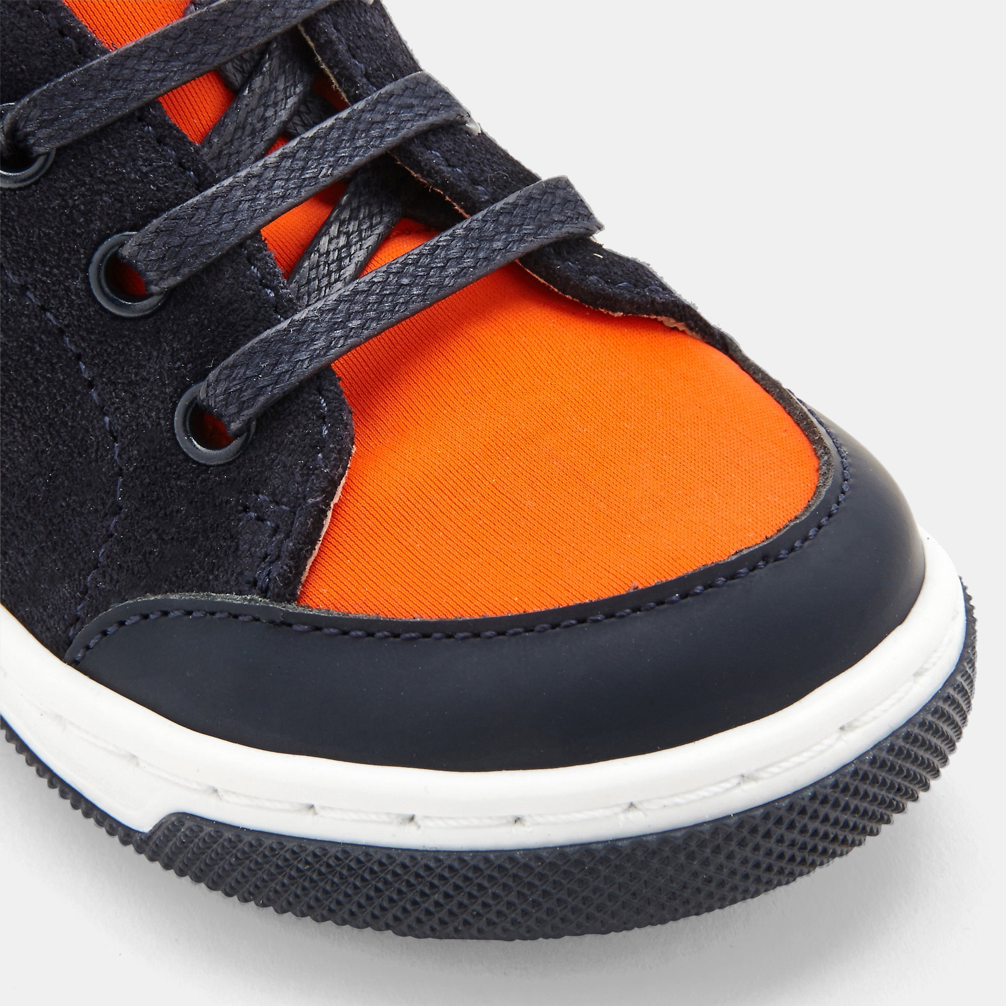 2 QTY / MARINE/ORANGE CHAUSSURES CUIR EUGENE