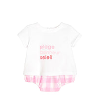 0 QTY / ROSE/BLANC PAP ENSEMBLE LUCILIA