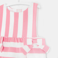 0 QTY / ROSE/BLANC PAP COMBINAISON/ BLOOMER LEALIABIS