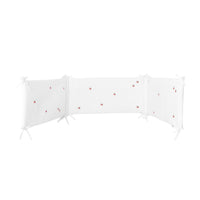 0 QTY / BLANC/ROUGE PUERICULTURE LINGE DE LIT TOUR DE LIT BAS CERISES