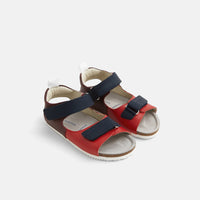 46 QTY / ROUGE/MULTICO CHAUSSURES CUIR SURF BIS