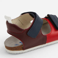 46 QTY / ROUGE/MULTICO CHAUSSURES CUIR SURF BIS