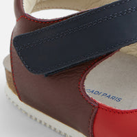 46 QTY / ROUGE/MULTICO CHAUSSURES CUIR SURF BIS