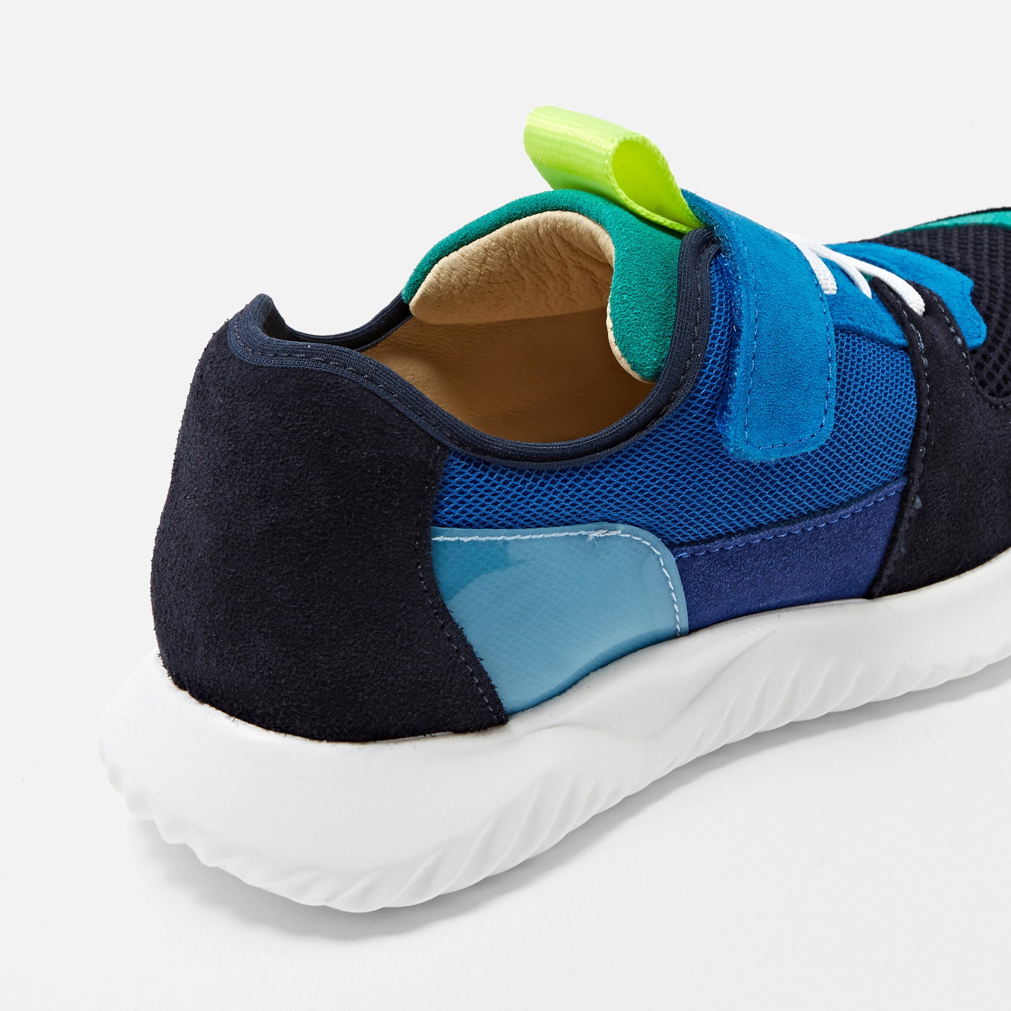 0 QTY / BLEU/VERT CHAUSSURES CUIR ECLAIR WEB