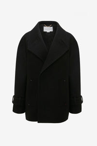 Oversized Pea Coat - Black
