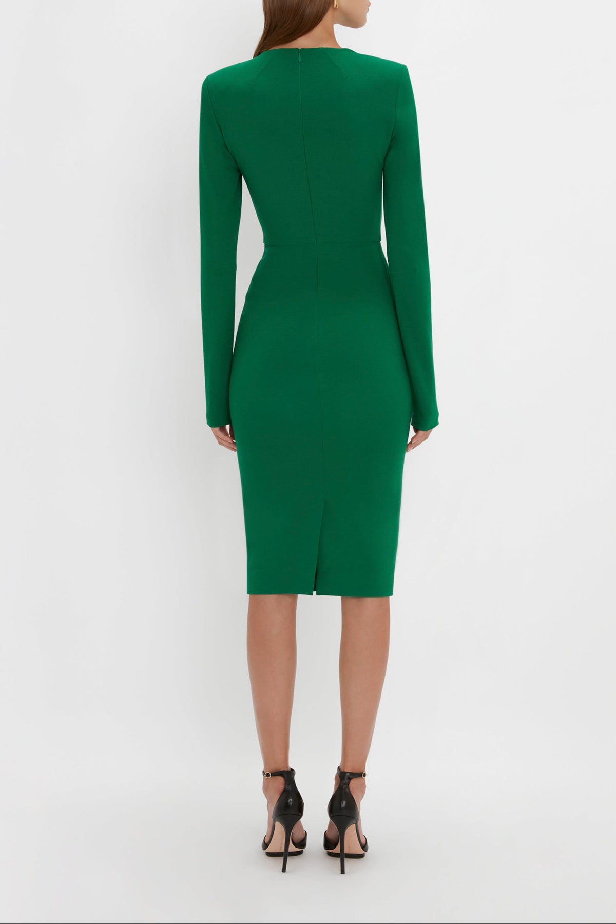 Long Sleeve Claude Midi Dress - Viridian