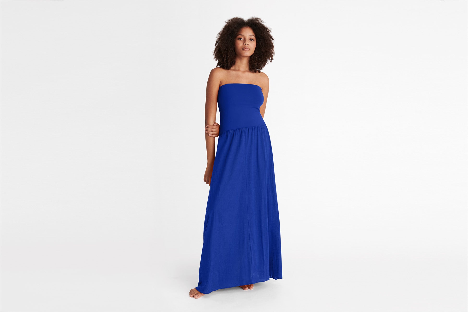 INDIGO ANKARA ROBE LONGUE