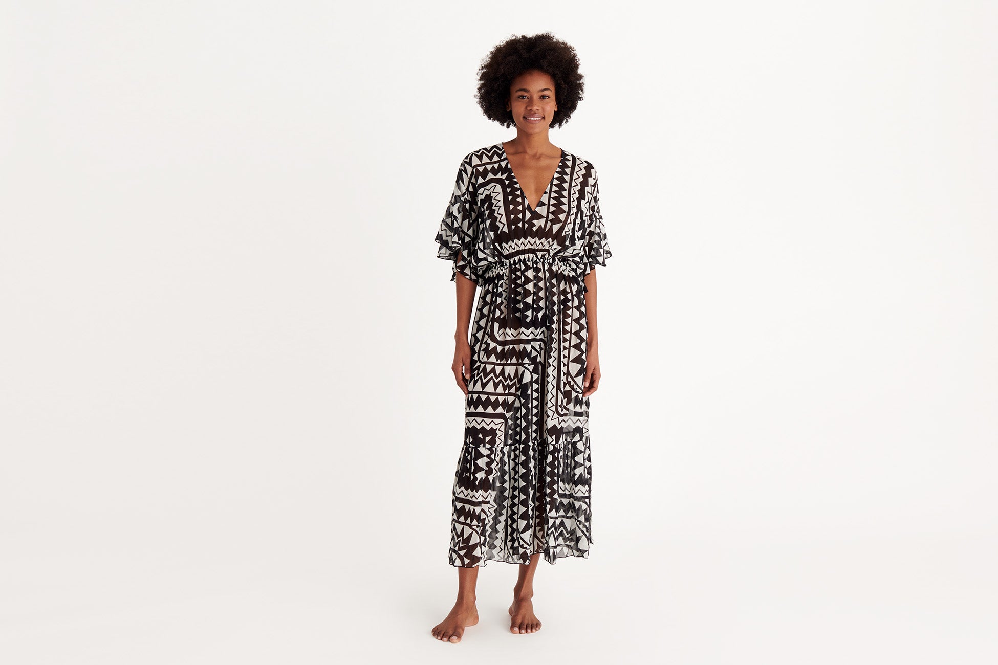 IMPRIME TRIBU RIVAGE ROBE LONGUE